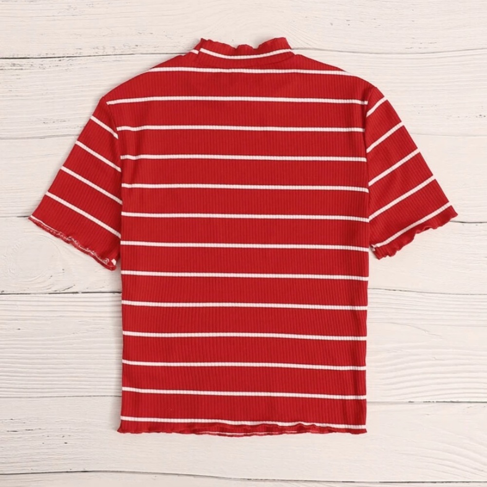 Red and white striped shirt from Shein
